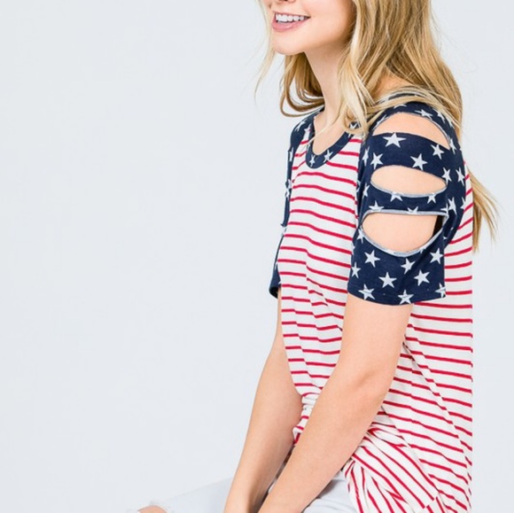 Host Pick👌🎉🇺🇸 Stars and Stripes Tee - Picture 2 of 2